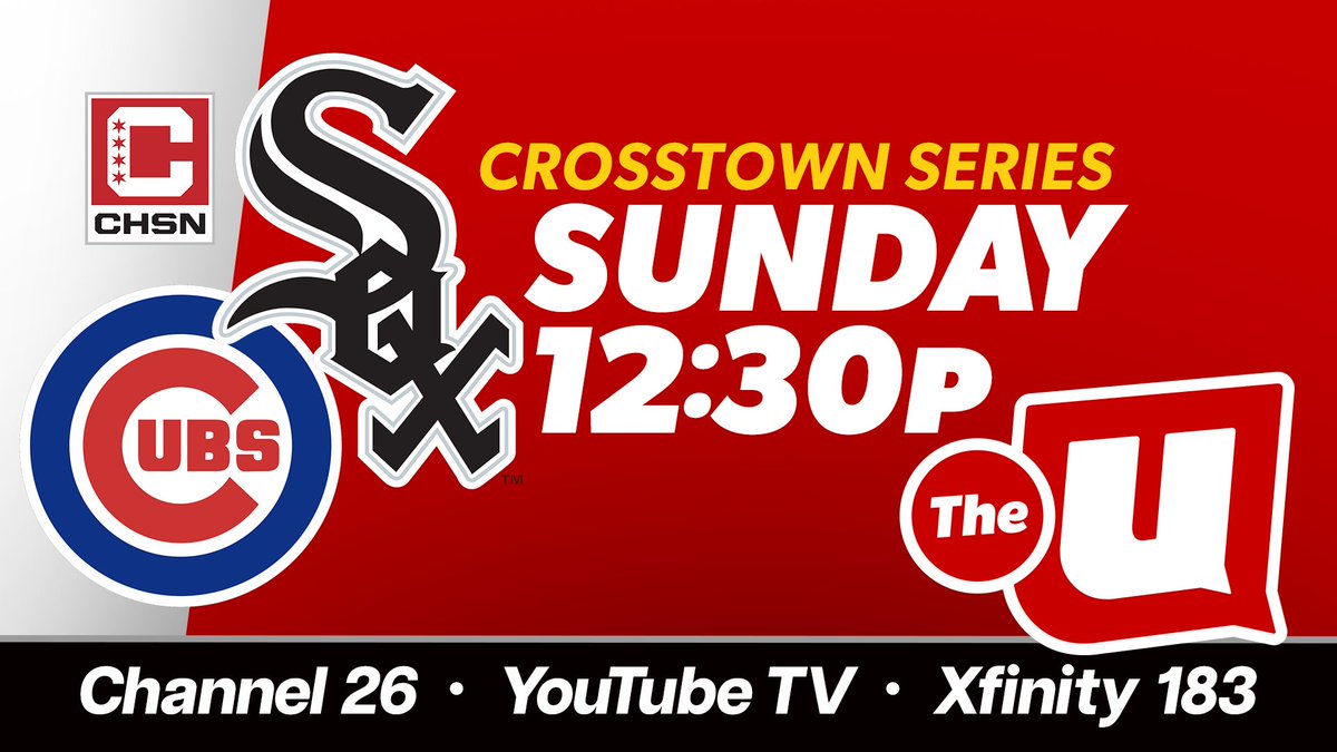 wciu's tweet image. Play ball! @CHSN__ and The U 's simulcast of the @whitesox vs. @Cubs in the Crosstown Series begins Friday, July 25, at 6P - Sunday, July 27 on #TheU.⚾💥
Click 🔗 to learn more: wciu.com/articles/catch…