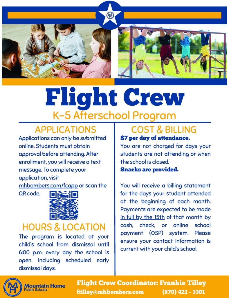 Flight Crew (After School Care) Info:
