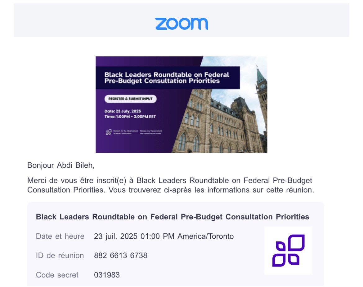 abdi_bileh's tweet image. 🎙️ Invité aux consultations prébudgétaires du Parlement du Canada, aux côtés de leaders des communautés noires, à l’initiative du député Michael Coteau et de la sénatrice Rosemary Moodie, coprésidents du Caucus des parlementaires noirs. 🇨🇦
🤝 En tant que leader engagé au sein de…