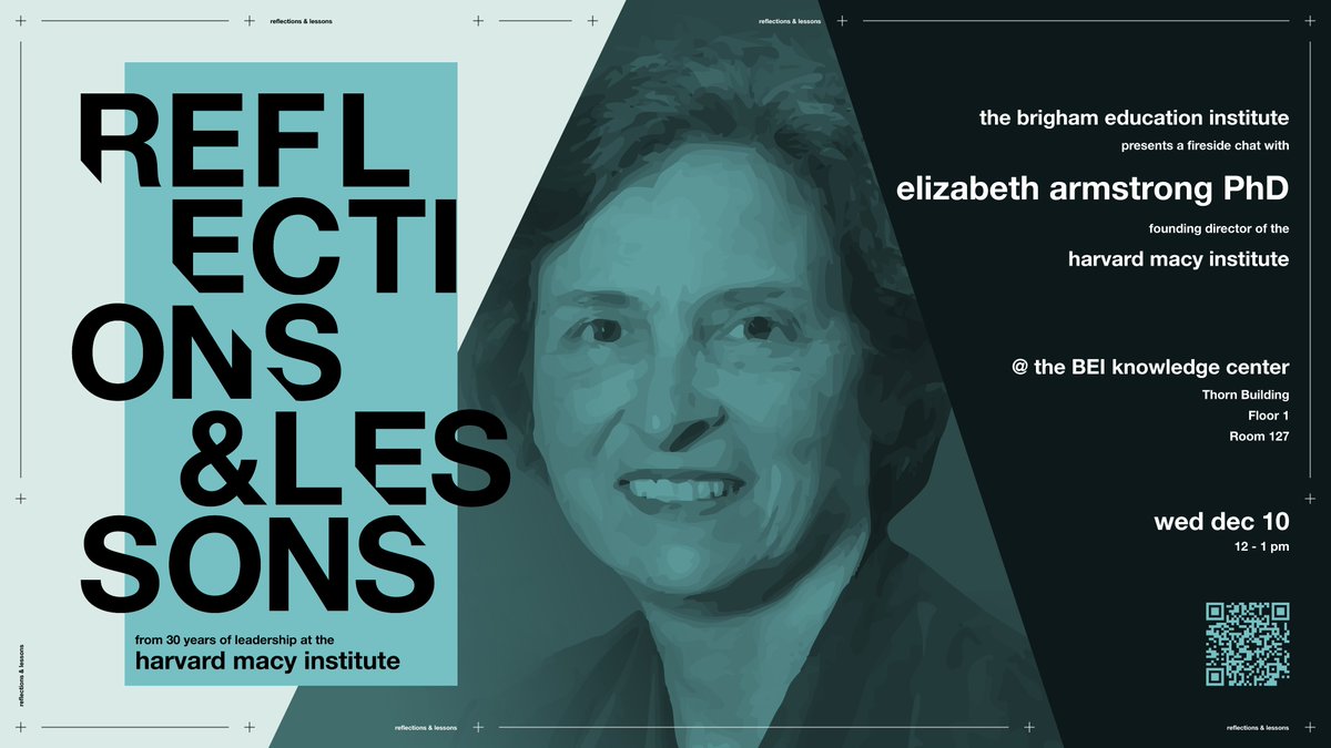 Brigham Education Institute (@brighambei) on Twitter photo Join the #BrighamBEI for a special fireside chat with Elizabeth Armstrong, PhD as she shares leadership insights & stories from her global impact in health professions education. Dec 10 | 12–1PM Register here bit.ly/BEIfireside #MedEd
<a href="/BWH_STRATUS/">STRATUS Center for Medical Simulation</a> <a href="/BrighamFellows/">Brigham & Women's CV Fellows</a> Join the #BrighamBEI for a special fireside chat with Elizabeth Armstrong, PhD as she shares leadership insights & stories from her global impact in health professions education. Dec 10 | 12–1PM Register here bit.ly/BEIfireside #MedEd
<a href="/BWH_STRATUS/">STRATUS Center for Medical Simulation</a> <a href="/BrighamFellows/">Brigham & Women's CV Fellows</a>