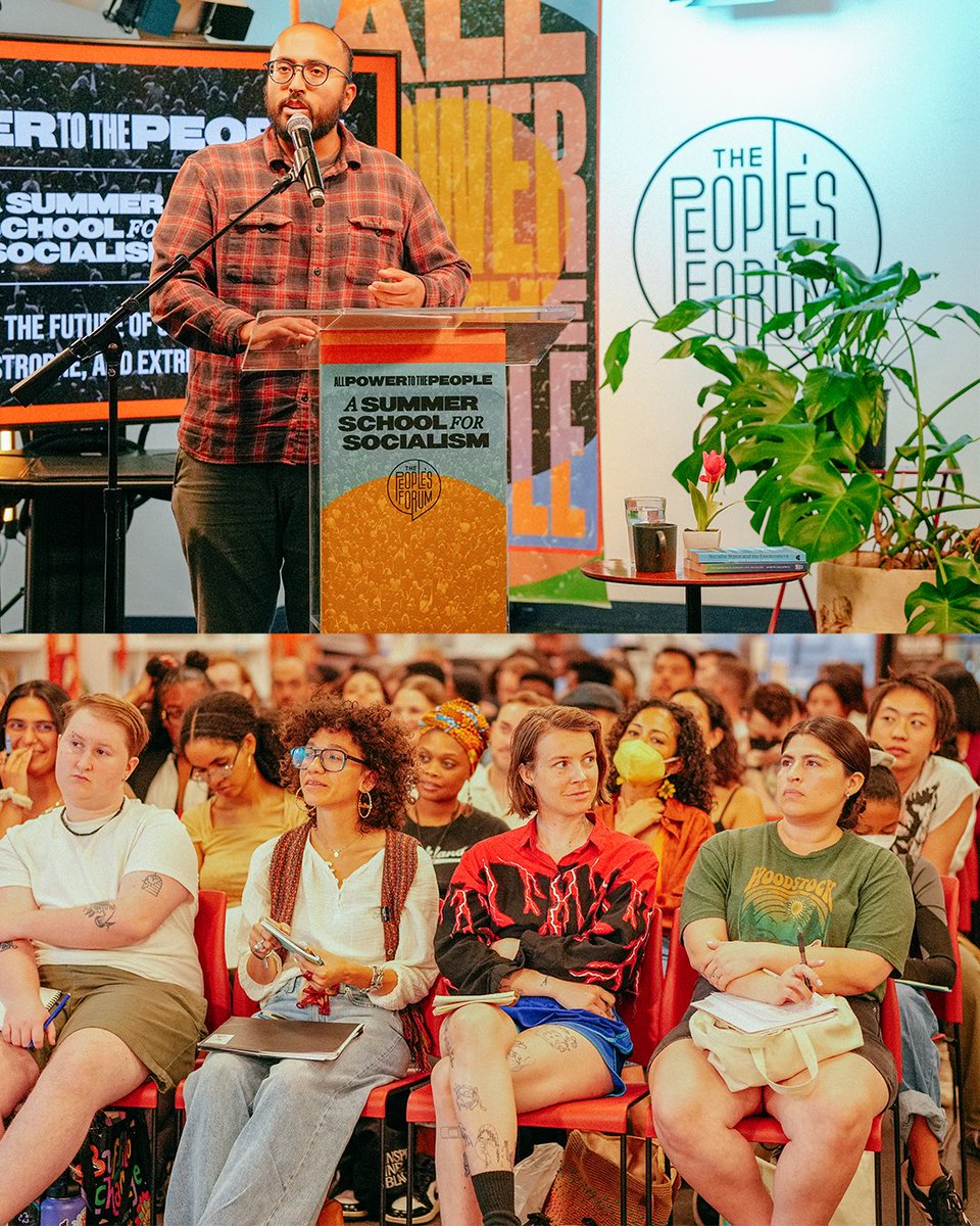 The People's Forum (@peoplesforumnyc) on Twitter photo 🔧🌍 Last night in All Power to the People: A Summer School for Socialism, we were joined by MIT Chemical Engineer, <a href="/ThejasWesley/">Thejas Wesley</a> for a deep dive into The Future of Capitalism: AI, Climate Catastrophe, and Extreme Inequality. 🔧🌍 Last night in All Power to the People: A Summer School for Socialism, we were joined by MIT Chemical Engineer, <a href="/ThejasWesley/">Thejas Wesley</a> for a deep dive into The Future of Capitalism: AI, Climate Catastrophe, and Extreme Inequality.