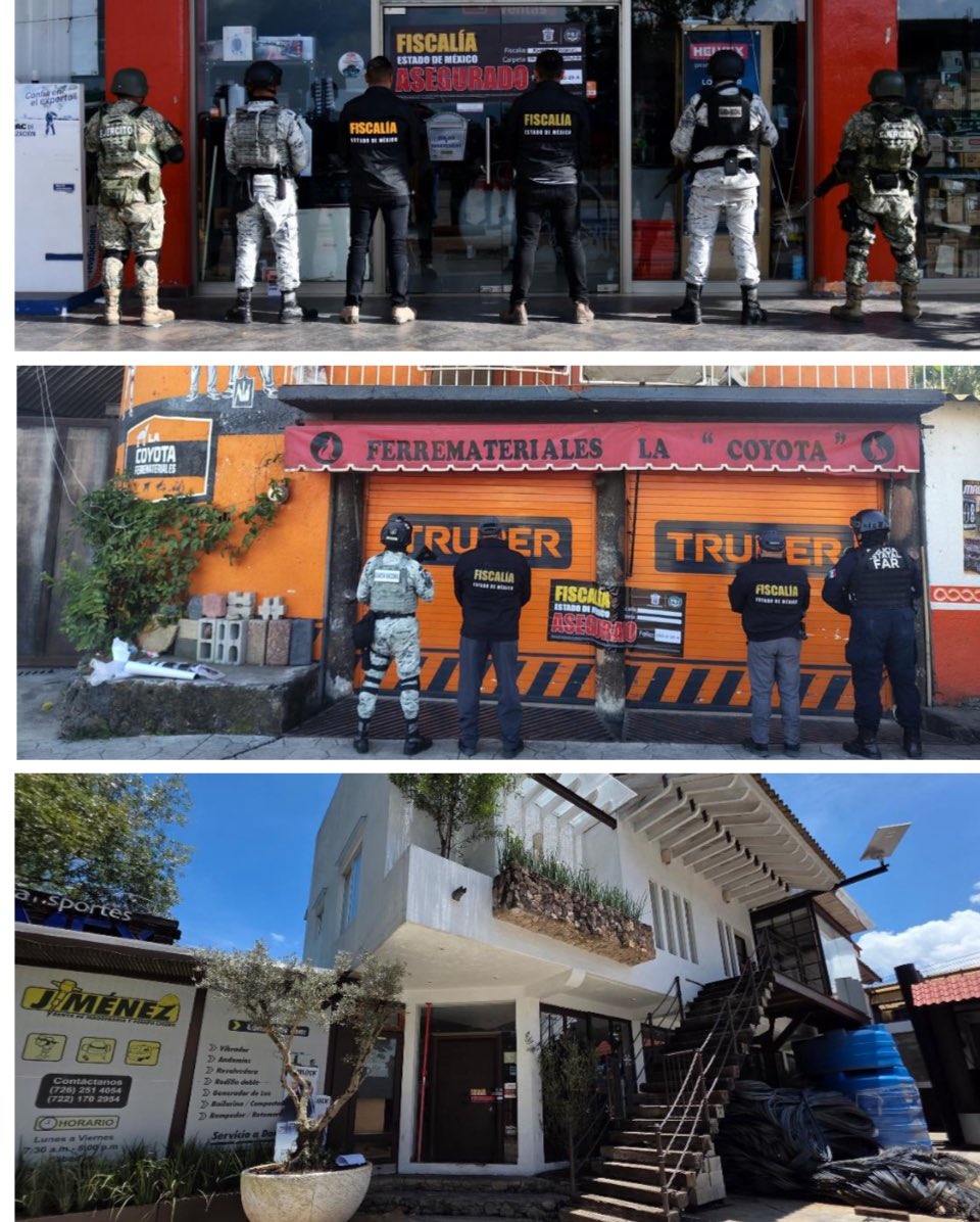 amarilloalarcon's tweet photo. ‼️Desarticulan RED de extorsión de la #FamiliaMichoacana 
en #EdoMex

Gabinete de @oharfuch y @FiscaliaEdomex 
Catearon 
52 establecimientos en 14 municipios 
2,866 elementos desplegados para #OperacionLibertad 

8 detenidos de nivel gerencial controlaban actividades extorsivas https://t.co/gfvyS8TE8U