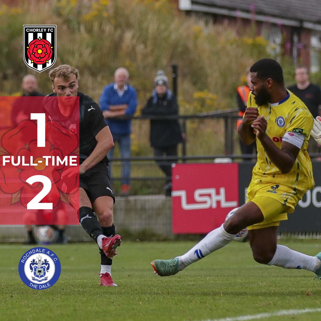 chorleyfc's tweet image. Rochdale come from behind to take the win this evening under the lights following Sampson’s early opener.
Wishing you all the best for the season ahead, @officiallydale. 🤝🏻
#WeAreChorley