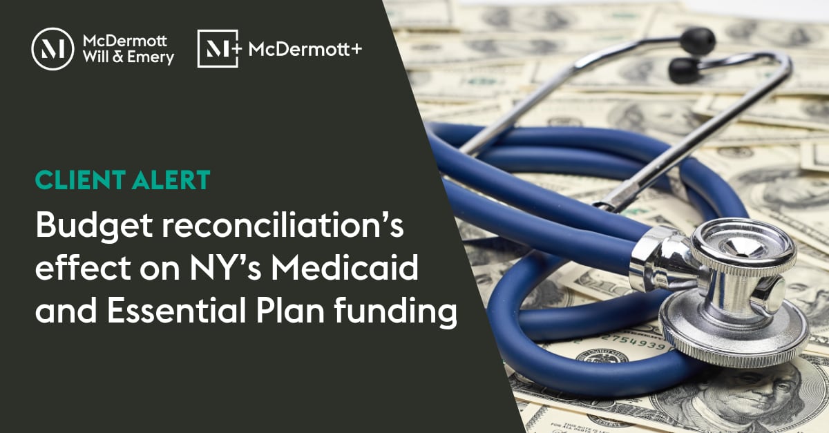 The One Big Beautiful Bill Act could cost New York $90-150 billion in federal Medicaid and Essential Plan funding over the next decade, introducing new federal scrutiny of MCO taxes and provider taxes, potentially reshaping New York's healthcare funding: mcdermott.shp.so/l/wgnUBy
