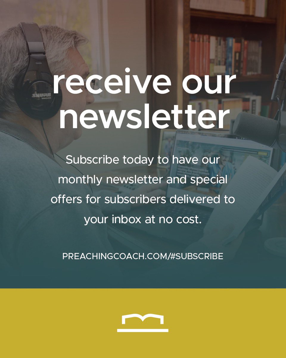preaching_coach's tweet image. Subscribe to the Preaching Coach newsletter at preachingcoach.com/#subscribe