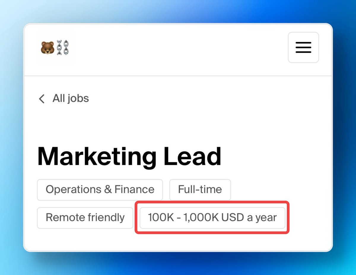 FourVork's tweet image. This is the best time to work in crypto
- Companies looking for crypto-native ecosystem hires
- See offers like $1m/year for Marketing Lead at berra
- Several multi-million raises by crypto companies DAILY
- Multiple mutuals hiring for CMOs, KOLs, CT leads etc
If you wanted to…