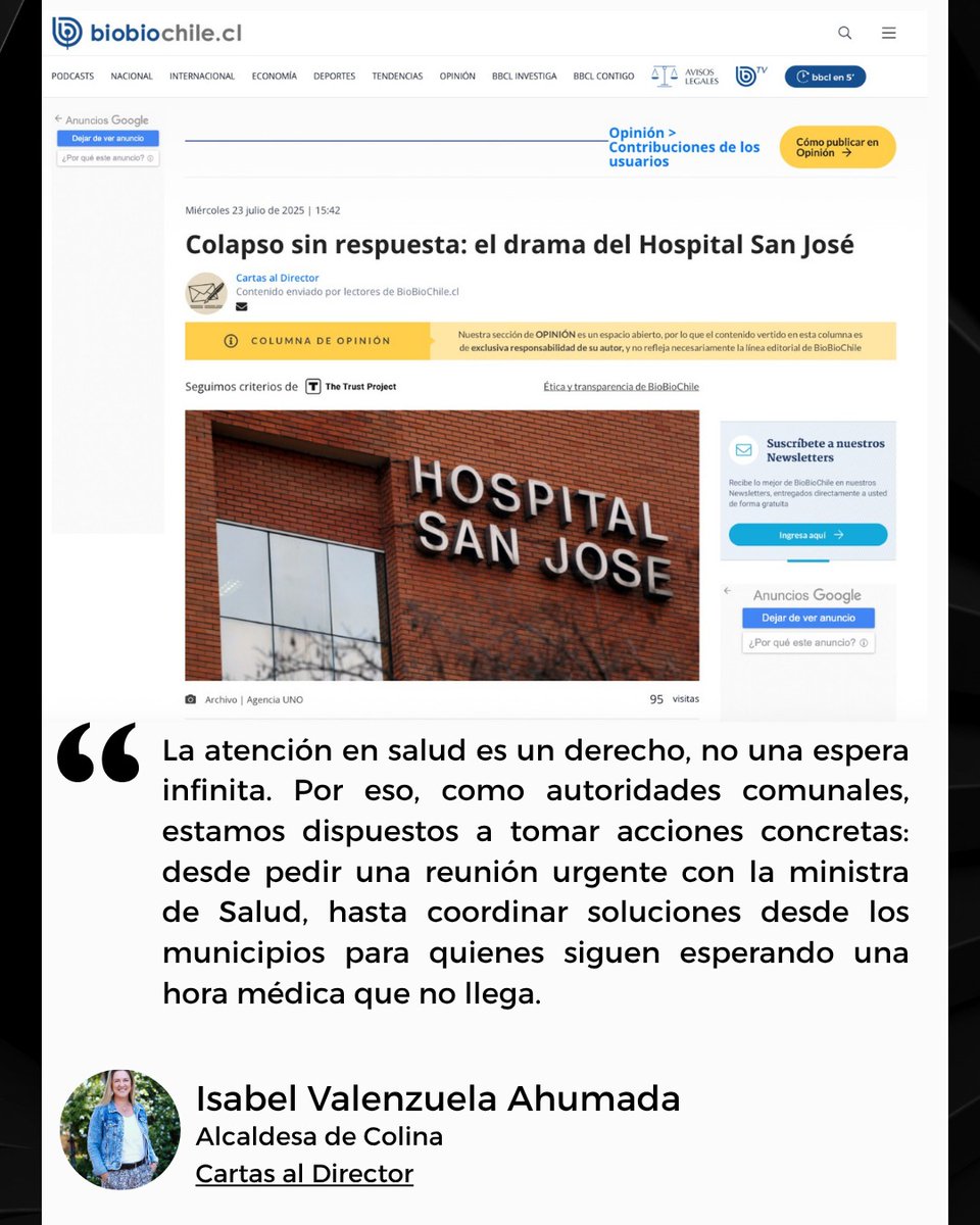 Isabel Valenzuela (@imvalenzuela) on Twitter photo Colapso sin respuesta: el drama del Hospital San José biobiochile.cl/noticias/opini… a través de <a href="/biobio/">BioBioChile</a> Colapso sin respuesta: el drama del Hospital San José biobiochile.cl/noticias/opini… a través de <a href="/biobio/">BioBioChile</a>