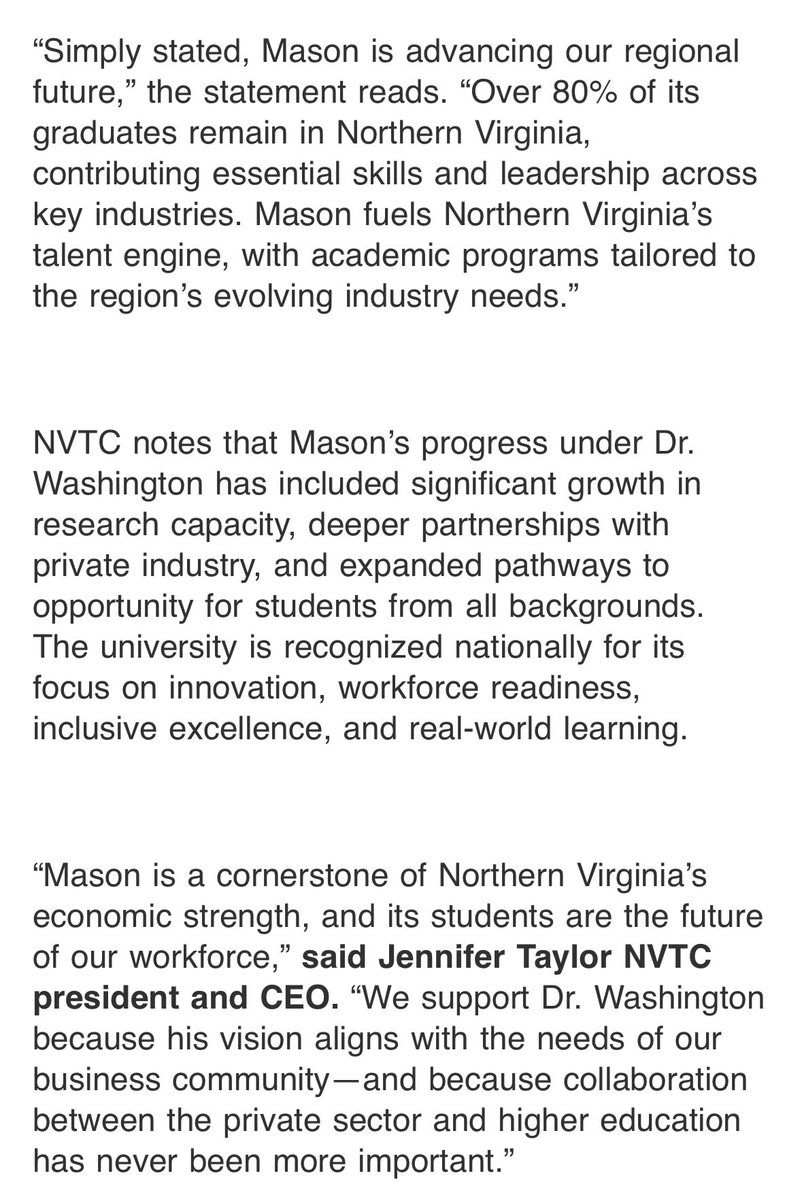 BradKutner's tweet image. INBOX: @NoVATechCouncil comes out in support of @GeorgeMasonU following the opening of @TheJusticeDept investigations into the university #valeg
