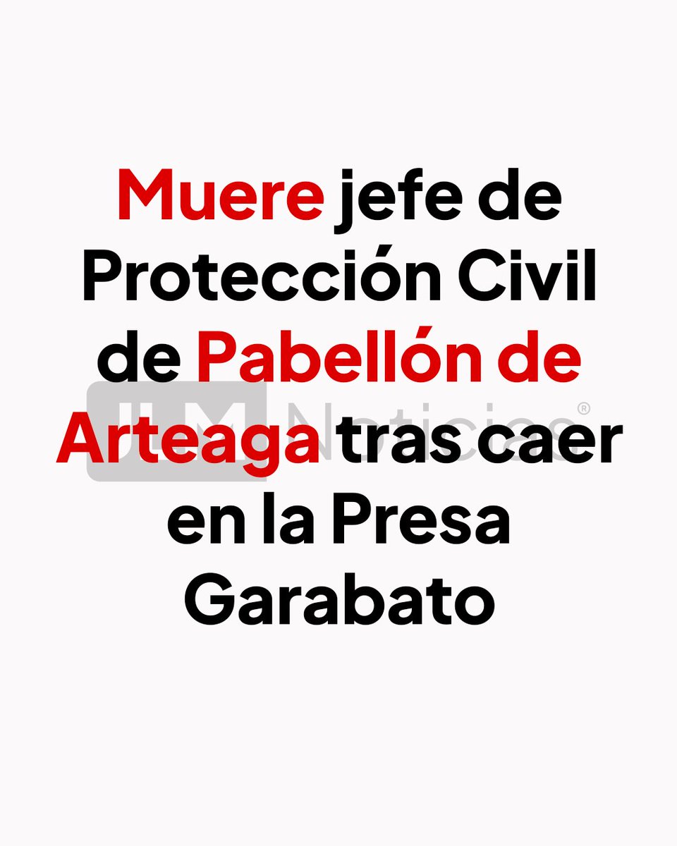 JLMNoticias's tweet image. #ÚLTIMAHORA Le puedo confirmar:
Falleció el Comandante Manuel Sánchez López, coordinador municipal de Protección Civil de Pabellón de Arteaga, tras sufrir accidente y caer en la Presa Garabato.
Visita jlmnoticias.com
#JLMNoticias #JoséLuisMorales #Aguascalientes #Ags…