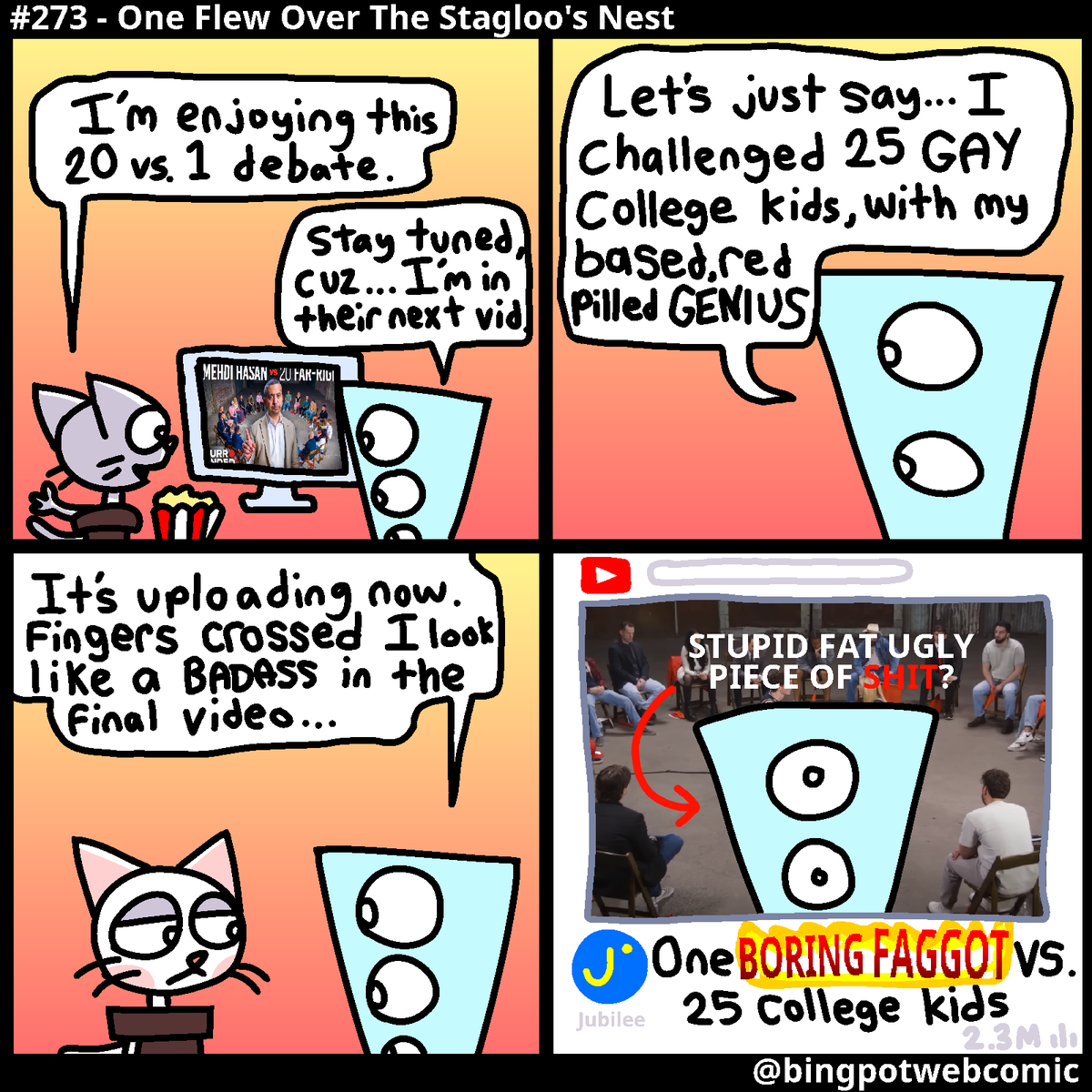 bingpotwebcomic's tweet photo. Bingpot Comix #273 - One Flew Over The Stagloo's Nest https://t.co/X45Z6Bn2UE
