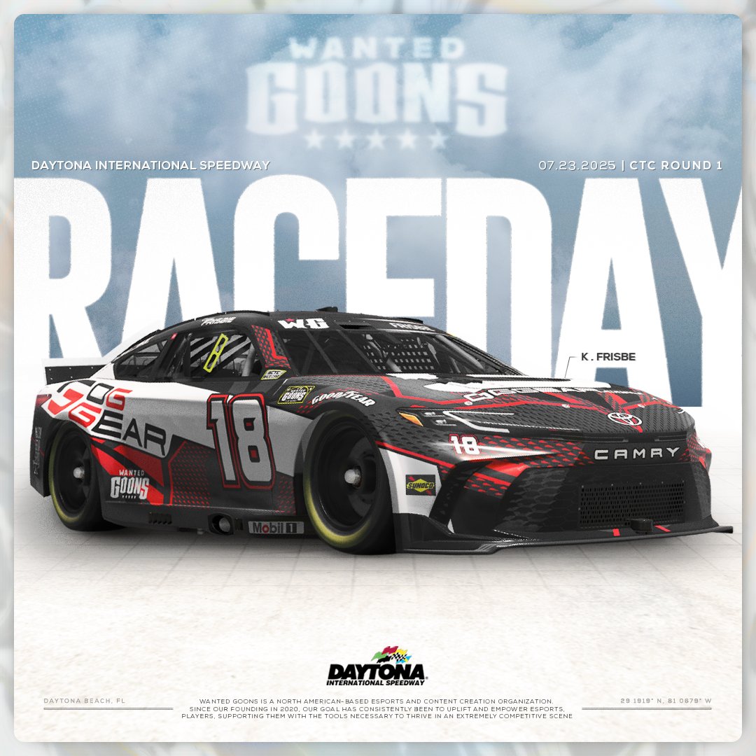 WantedGoons's tweet image. 🏎️- High banks, higher stakes... It's Daytona!
⚔️- Duel 1 starts at 8:30 PM EST | 7:30 PM CST
📺- youtube.com/watch?v=6Nvb81…
#MostWanted | @WGiRacing | #CTC