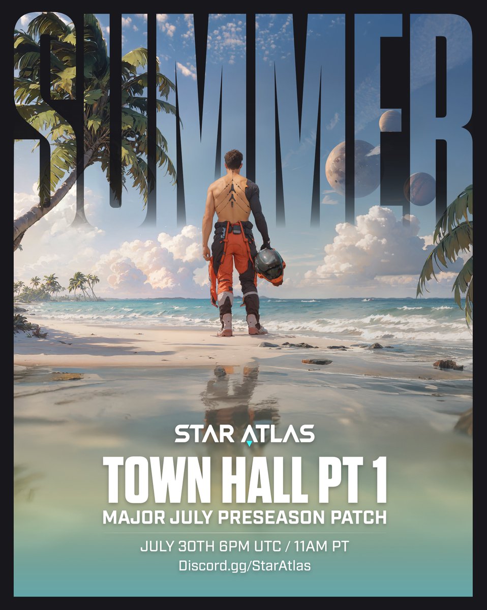 staratlas's tweet image. Just one week to go until our major shooter update and Part 1 of the Star Atlas Summer Town Hall series. π
Whoβs ready?