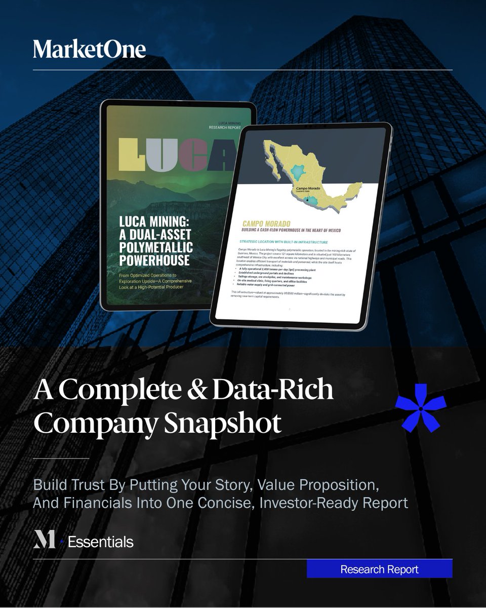 MarketOneMedia's tweet image. We will craft an in-depth Research Report that compiles everything investors need to know about your company in one deep-dive document. This will include:
• A clear breakdown of your company’s story, the problem you’re solving, your vision/business model, and your traction to…