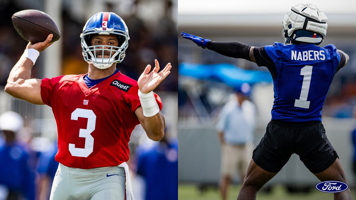Dan_Salomone's tweet image. Wednesday wasn't the first time Malik Nabers caught a pass from Russell Wilson, but it did mark their debut together in a live team practice.
How the lockermates have developed a "great relationship" ⤵️
📰: nygnt.co/rm723