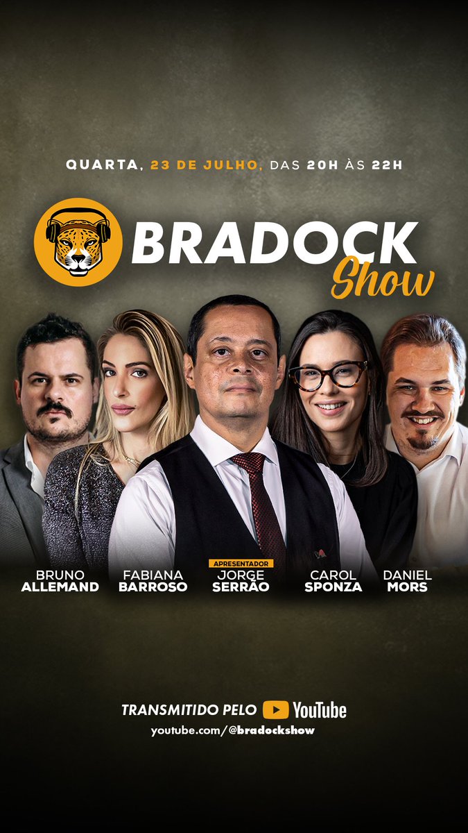 Jorge Serrão (@alertatotal) on Twitter photo Assista das 20h às 22h ao <a href="/BradockShow/">Bradock Show</a> A falta prisão de <a href="/jairbolsonaro/">Jair M. Bolsonaro</a> ... Depoimento de GDias revelou que governo Lula deixou de usar 900 militares mobilizados para impedir 8 de janeiro.... Advogado <a href="/JeffreyChiquini/">Jeffrey Chiquini</a> denuncia
youtube.com/live/9w0p7F8Tq… Assista das 20h às 22h ao <a href="/BradockShow/">Bradock Show</a> A falta prisão de <a href="/jairbolsonaro/">Jair M. Bolsonaro</a> ... Depoimento de GDias revelou que governo Lula deixou de usar 900 militares mobilizados para impedir 8 de janeiro.... Advogado <a href="/JeffreyChiquini/">Jeffrey Chiquini</a> denuncia
youtube.com/live/9w0p7F8Tq…