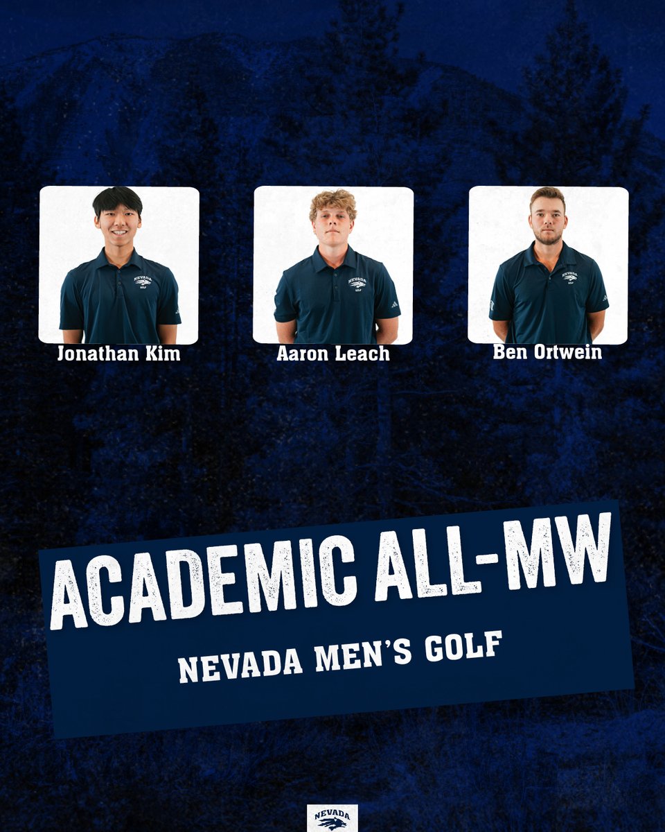 NevadaMGolf's tweet image. ๐๐๐๐๐๐๐๐ ๐๐๐-๐๐
Congratulations our 3 team members who earned the distinction of Academic All-MW!!
To qualify for Academic All-MW student-athletes must compete in 50% of their teams varsity contests and maintain a 3.0 GPA or better.
#BattleBorn