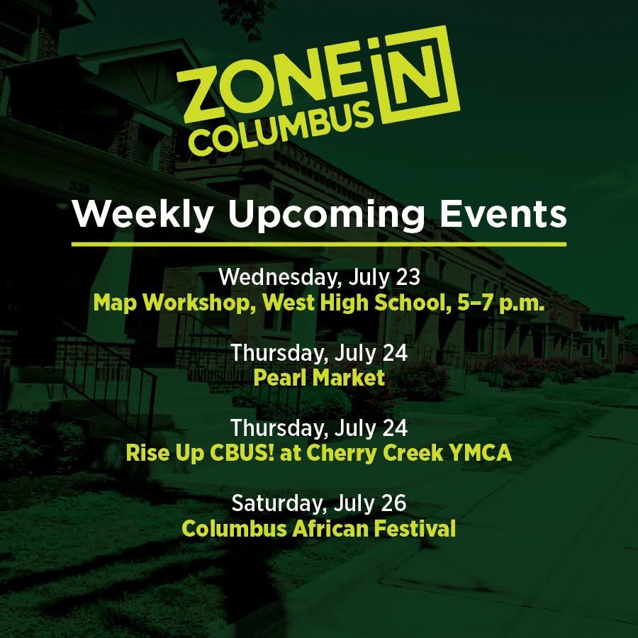 City of Columbus (@columbusgov) on Twitter photo Don’t miss this week’s opportunities to connect with the Zone In Columbus team. <a href="/DODcolumbus/">Dept. of Development</a> Don’t miss this week’s opportunities to connect with the Zone In Columbus team. <a href="/DODcolumbus/">Dept. of Development</a>