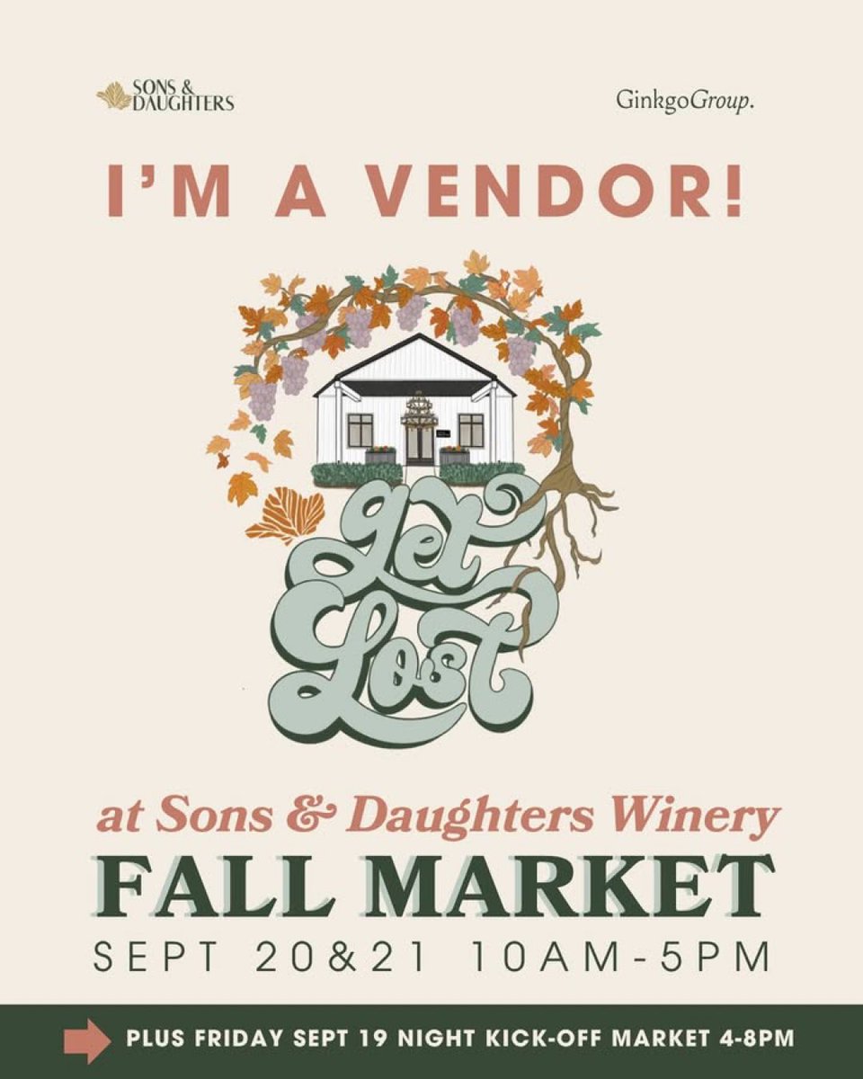 InspirationVin1's tweet image. Save the date!!
I’m so stoked for this one.
I’m a vendor at the @get.lost.market at the @sonsdaughterswinery this Sept.

#ImAVendor #OutdoorMarket #ShopSmall #ShopLocal