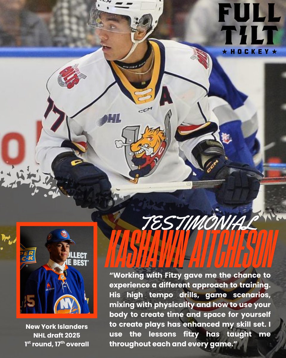 It’s been an absolute pleasure to watch this kid exceed all expectations, and grow into a solid human being and amazing hockey player! Congratulations Kashawn on all your accomplishments! The work has just begun 👊 Thanks for the kind words, Kash🤘#hockey #nhl #ohl