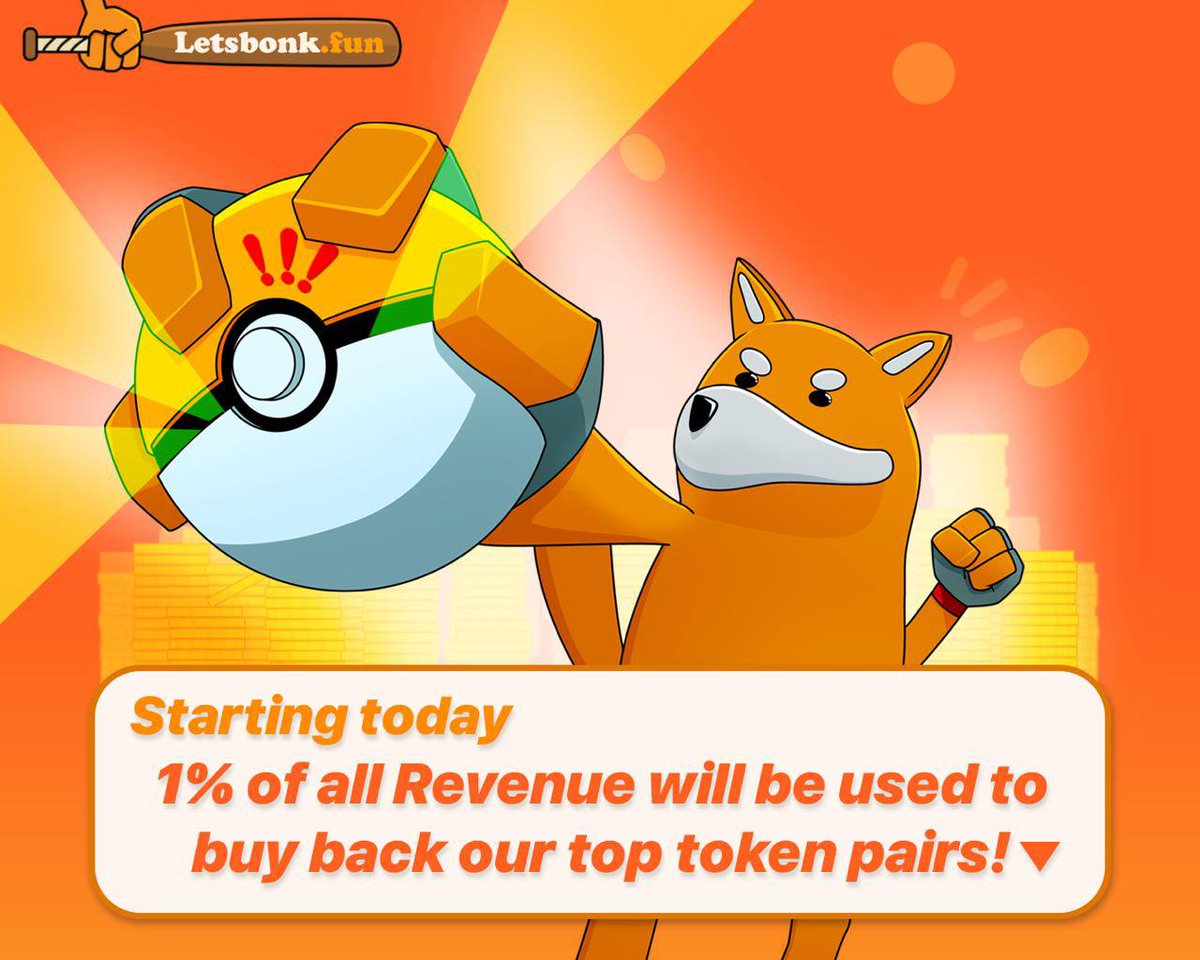 bonk_fun's tweet image. gotta BONK them all ❗️❗️❗️
starting today, 1% of BONKfun’s TOTAL revenue will be reassigned from our marketing fund into buying back the top pairs within the BONK eco