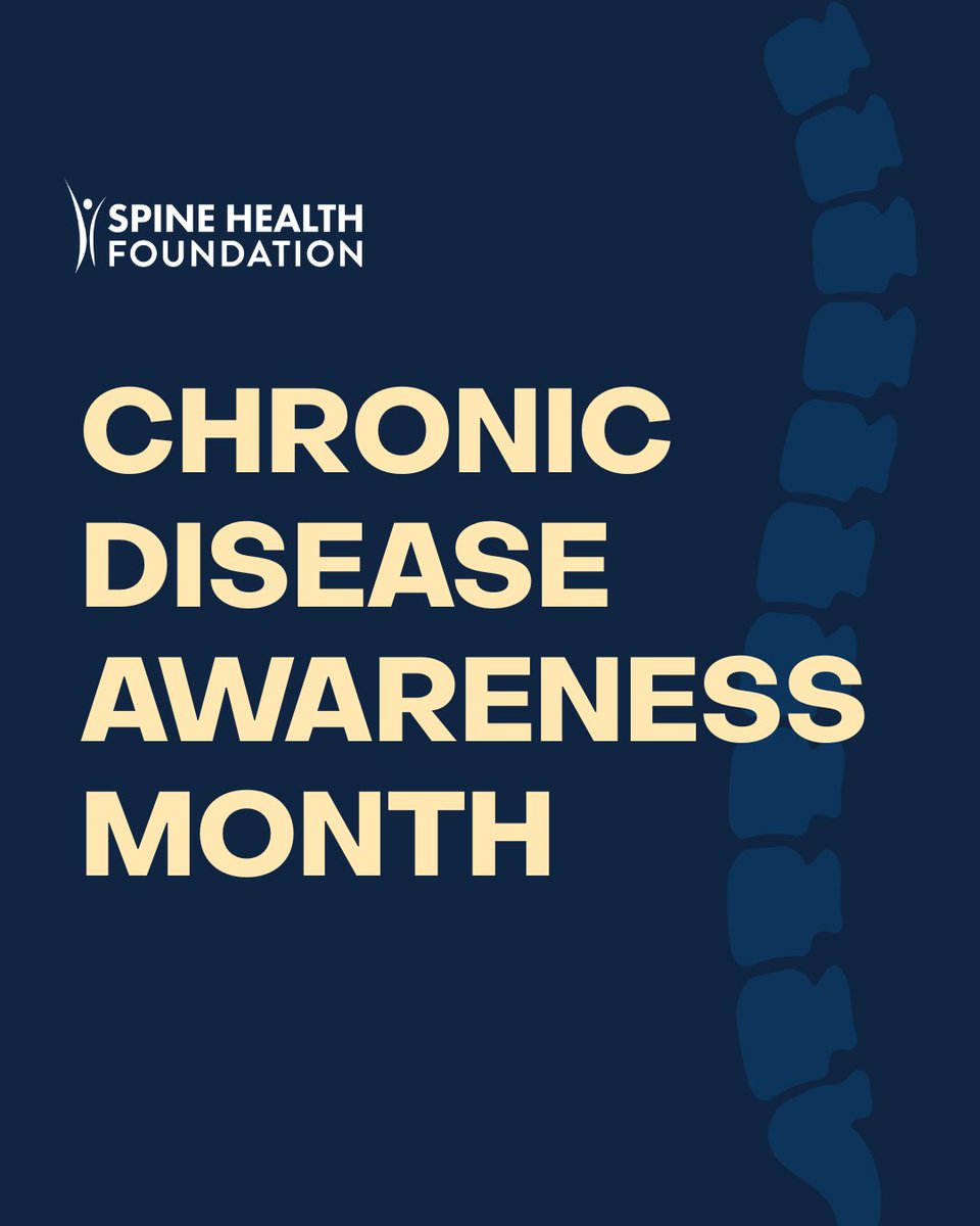 SpineHealthFdn's tweet image. Your spine carries more than just your weight… it carries your quality of life.
This Chronic Disease Awareness Month, we're sharing important insights about how weight can affect spinal health and overall well-being. From everyday comfort to long-term mobility, your spine plays…