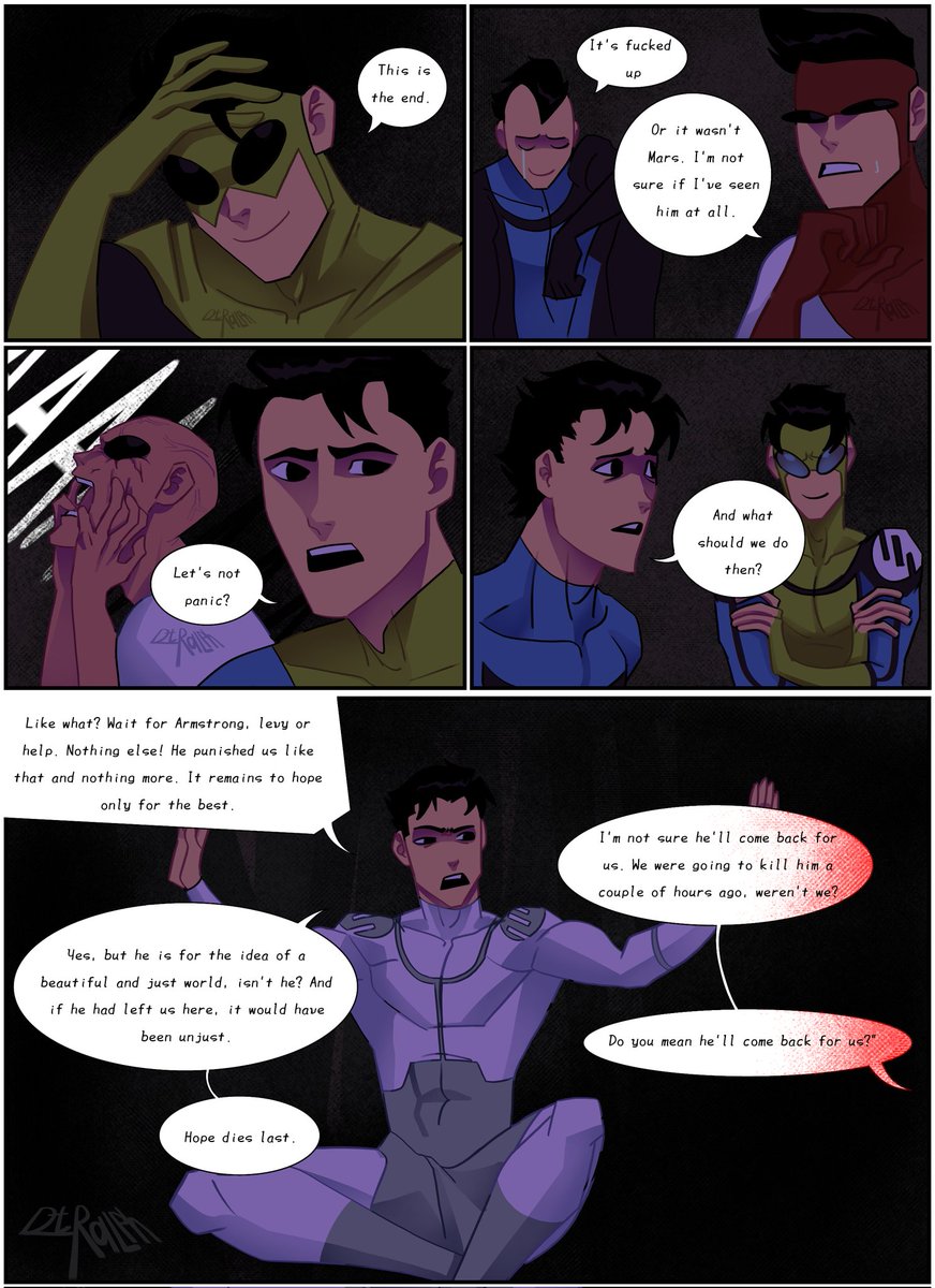 dt___ralph's tweet image. – 24/??? «I&apos;M HUNGRY»

I&apos;m back with a comic!

#IMHUNGRY #ЯГОЛОДЕН #INVINCIBLE #VARIANTSMARK #OmniMark #SinisterMark #FullMaskMark #EmperorMark #ViltrumMark #MohawkMark #PrisonerMark #imisswilliam #MarkGrayson #fancomic #invinciblecomic #Comic #fanartinvincible #invinciblefanart