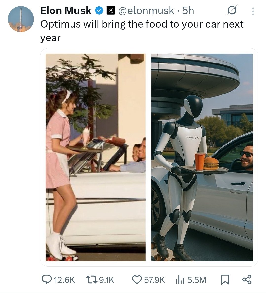 nickreeves9876's tweet image. Musk continues to prop up Tesla's share price through BS promises. Optimus and FSD are his Wunderwaffen.