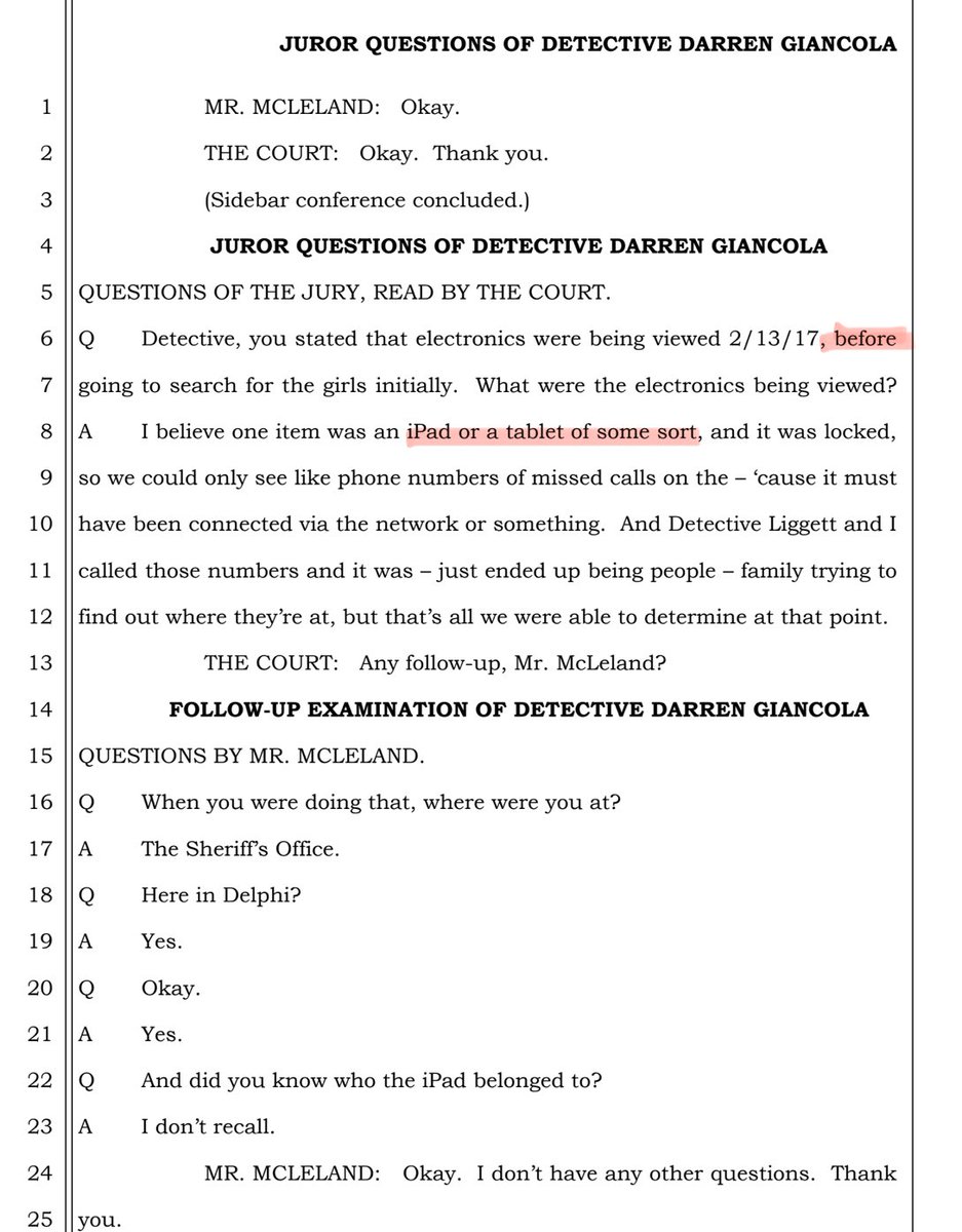 BellMayhem's tweet image. “Before searching for the girls”
iPad? Tablet? Locked? #DelphiTranscripts