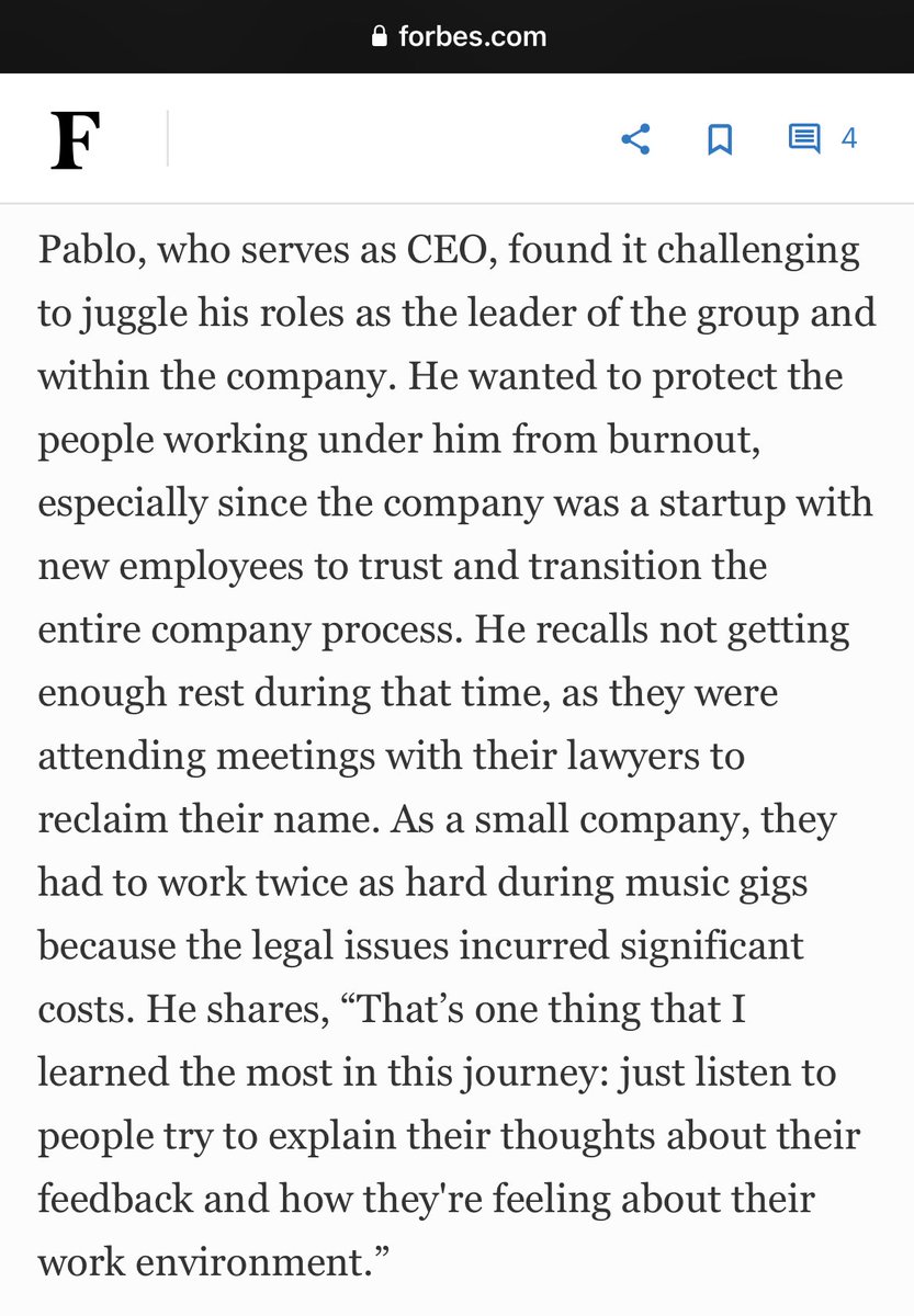 Phoebe 🍎 (@zaynjah13) on Twitter photo “As a small company, they had to work twice as hard during music gigs because the legal issues incurred significant costs.”
Imagine how tired they were sa pagdoble-kayod kasi ang sakit sa bulsa ng nagastos nila sa name issue. 😭
🔗 forbes.com/sites/laurasir…
<a href="/SB19Official/">SB19 Official</a> #SB19 “As a small company, they had to work twice as hard during music gigs because the legal issues incurred significant costs.”
Imagine how tired they were sa pagdoble-kayod kasi ang sakit sa bulsa ng nagastos nila sa name issue. 😭
🔗 forbes.com/sites/laurasir…
<a href="/SB19Official/">SB19 Official</a> #SB19