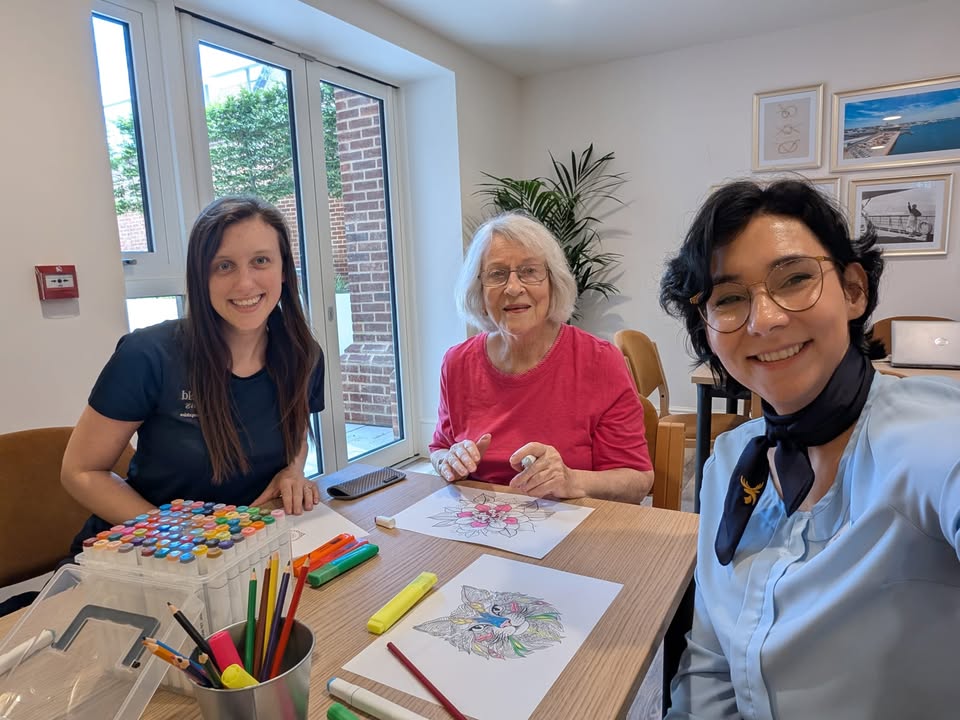 We’ve launched a brand-new Mindful Colouring Club at Ampfield Meadows! Our resident Jean was the first to join, and we loved seeing her creativity come to life 🎨✨

A calming and creative way to spend time together 💛

#ColouringClub #CreativeWellbeing #RetirementCommunity