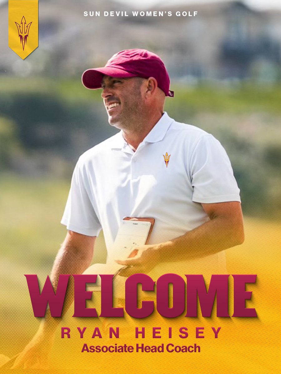 Sun Devil W. Golf (@sundevilwgolf) on Twitter photo Welcome to Tempe π±
Ryan Heisey is joining the <a href="/SunDevilWGolf/">Sun Devil W. Golf</a> program as the Associate Head Coach π Welcome to Tempe π±
Ryan Heisey is joining the <a href="/SunDevilWGolf/">Sun Devil W. Golf</a> program as the Associate Head Coach π