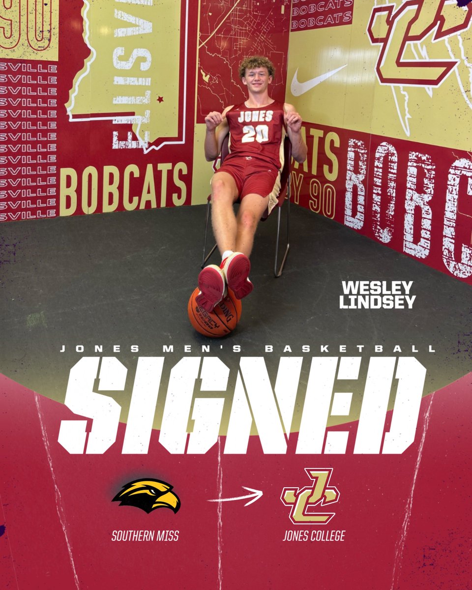 🚨 Official: Wesley Lindsey (<a href="/WesleyLindsey07/">Wesley</a>) is joining the Jones Bobcat family!
The 6’7” wing, originally signed with Southern Miss, adds elite three-level scoring, strength, athleticism, and versatility to our program.
#ChampionshipMentality 
#Winnersville
#JonesFamily