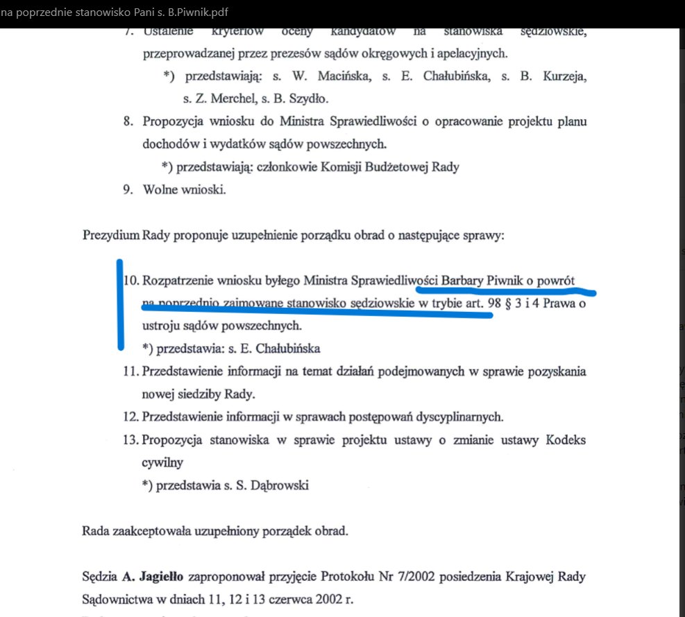 DPawelczykW's tweet image. Objęcie urzędu ministra sprawiedliwości albo sekretarza stanu wiązało się zawsze ze zrzeczeniem się urzędu sędziego. Nie może być inaczej. Poniżej fragmenty protokołów @KRS_RP