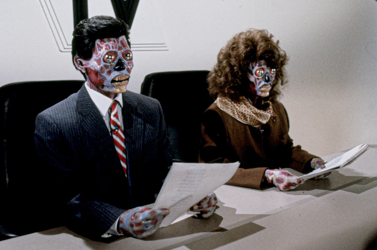 EugWSerra's tweet photo. On November 4, 1988, John Carpenter’s classic, THEY LIVE was revealed in theaters! #TheyLive #JohnCarpenter #RoddyPiper #KeithDavid #MegFoster #PeterJason #GeorgeBuckFlower #SyRichardson https://t.co/121n7GGJsZ
