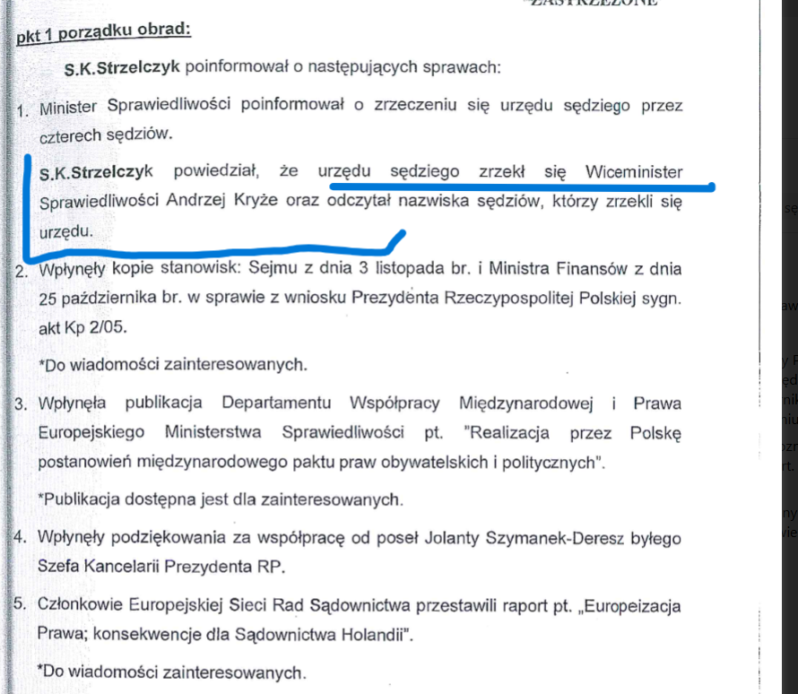 DPawelczykW's tweet image. Objęcie urzędu ministra sprawiedliwości albo sekretarza stanu wiązało się zawsze ze zrzeczeniem się urzędu sędziego. Nie może być inaczej. Poniżej fragmenty protokołów @KRS_RP