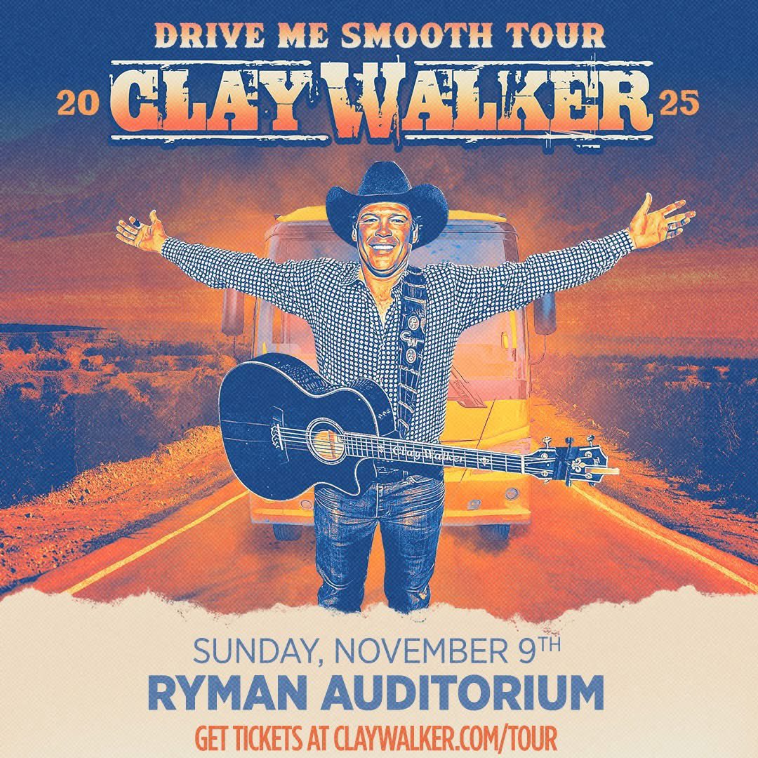 texascowgirl1's tweet image. 🎶 Nashville, TN! 🎶 Country music hitmaker Clay Walker is making his headlining debut at the legendary Ryman Auditorium on Sunday, November 9 — and you won’t want to miss it!
🎟️ Get your tickets: ryman.com/event/2025-11-…
#ClayWalker #RymanAuditorium #CountryMusic #LiveAtTheRyman