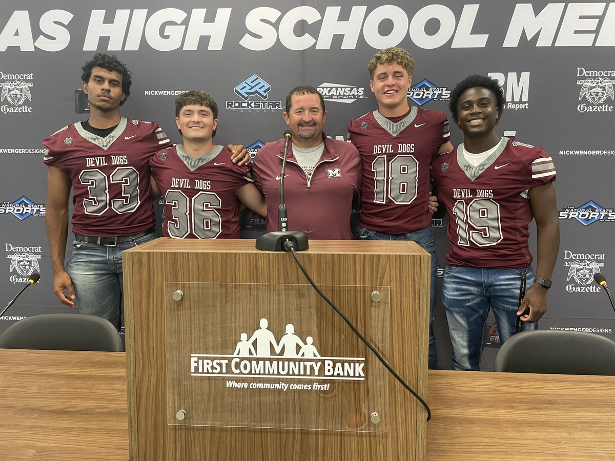 Head Coach Cody McNabb and the a Morrilton Devil Dogs at the Big Miller Media Days hosted at First Community Bank <a href="/FCBANK1997/">First Community Bank</a> <a href="/Lif3DarianTG/">Darian</a>