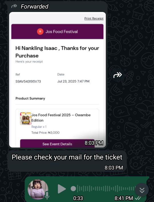 NanklingI's tweet image. My friend surprised me with a ticket for jos food festival 😊
Guys I promise I'm going to help her sell everything she has on Saturday with the help of God.
We are going home with nothing.
So please come patronise us