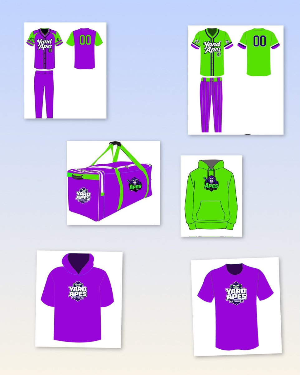 Seth_3773's tweet image. Here is the mock ups for our uniforms at the @TheApesBaseball Spots open if you want to play!
DM me to play! High School are! KIDS FROM ACROSS THE COUNTRY AND CANADA!