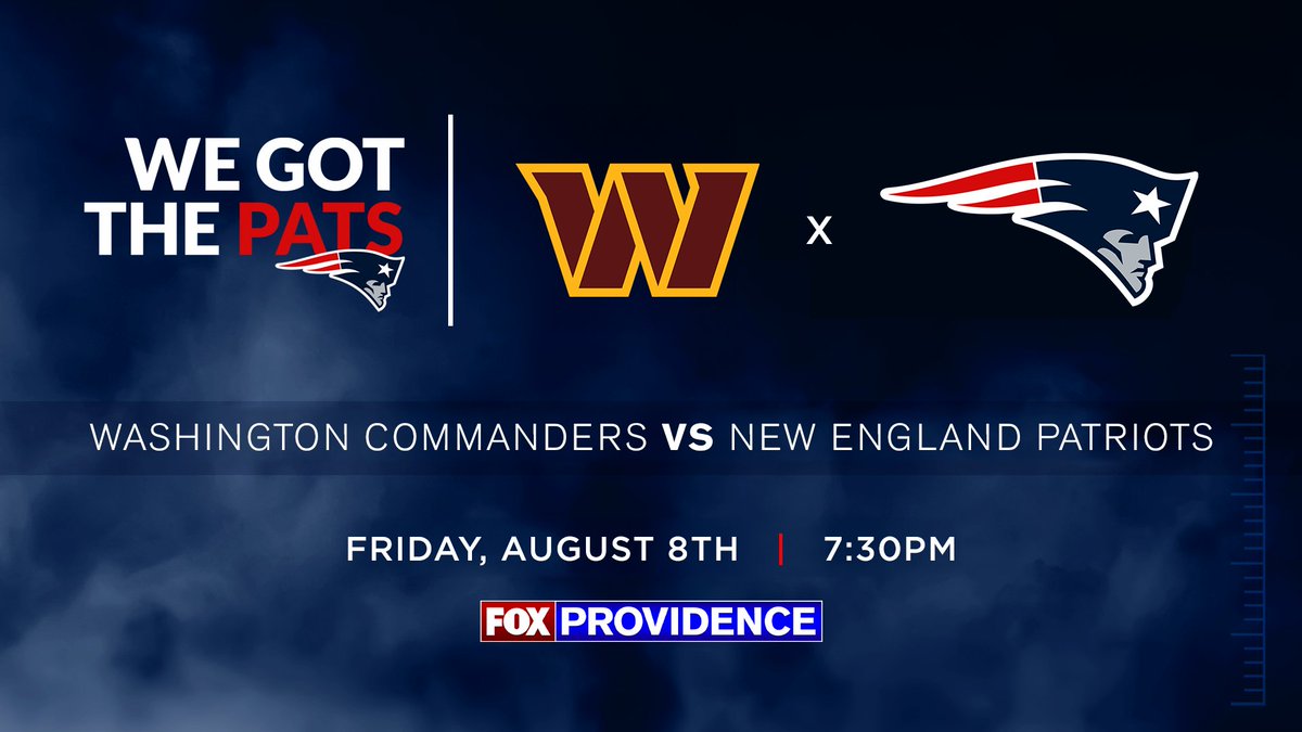wpri12's tweet image. Training camp is underway for the New England Patriots! The team will hold a joint practice with the Washington Commanders on Wednesday, Aug. 6, ahead of their preseason game that week.
How you can watch the game: wpri.com/sports/patriot…