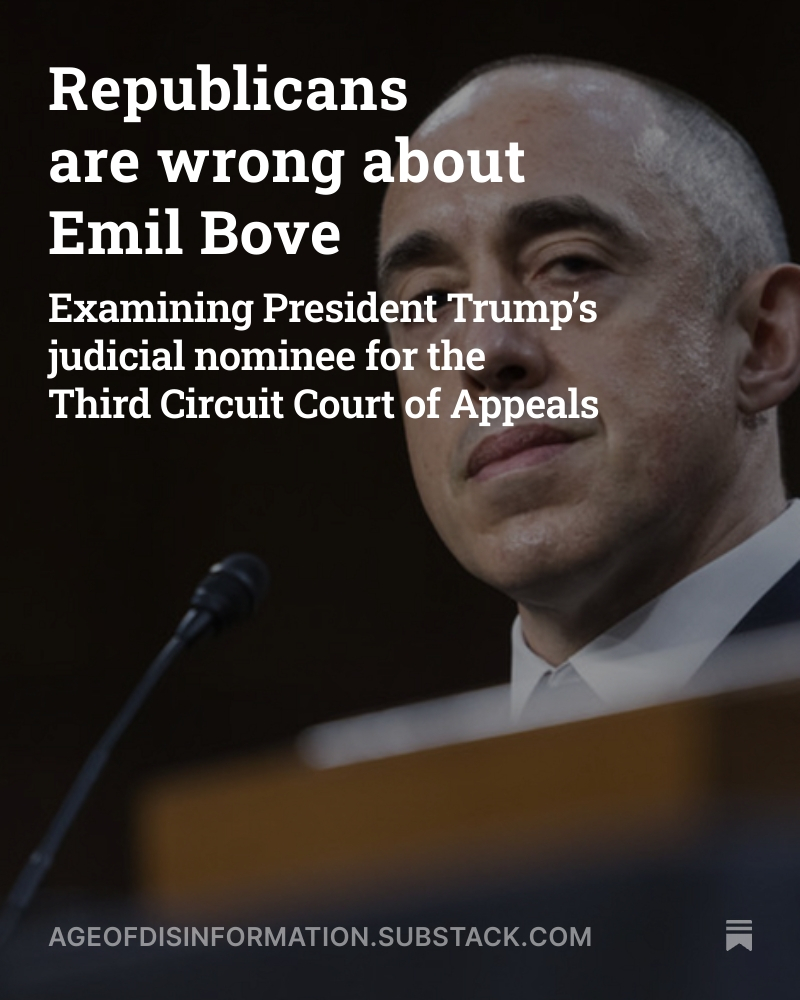 KimWexlerMAJD's tweet image. Why are some of President Trump’s nominees for important government roles, like Emil Bove and Paul Ingrassia, so controversial?
Substack link in 2nd post (no paywall)👇🏼