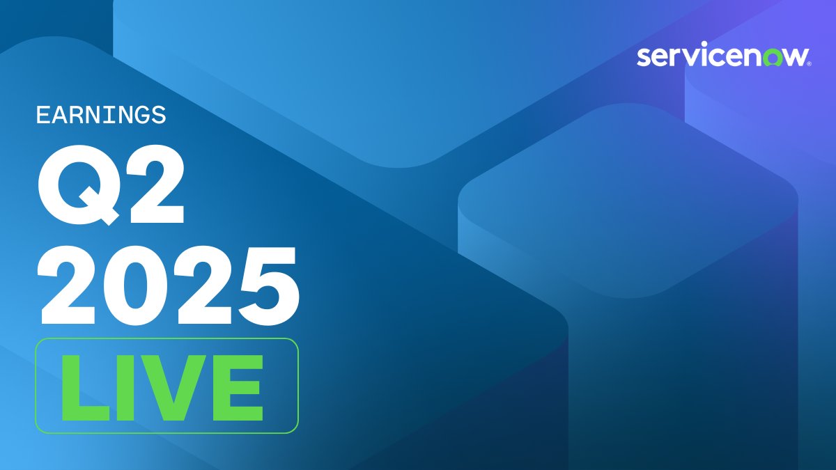 ServiceNowNews's tweet image. Happening $NOW: We’re live with @ServiceNow Chairman and CEO @BillRMcDermott and President and CFO Gina Mastantuono for our Q2 2025 earnings call. Tune in to hear how we’re putting AI to work for people. spr.ly/6013fHij3
