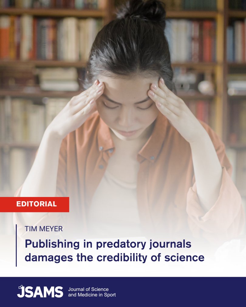 _JSAMS's tweet image. Editorial 📌
JSAMS EiC, Prof Tim Meyer, shares that avoiding citations from #predatoryjournals is key to maintaining #researchintegrity, and #JSAMS remains firmly committed to #ethicalpublishing.
👉 Read at zurl.co/w0Af7