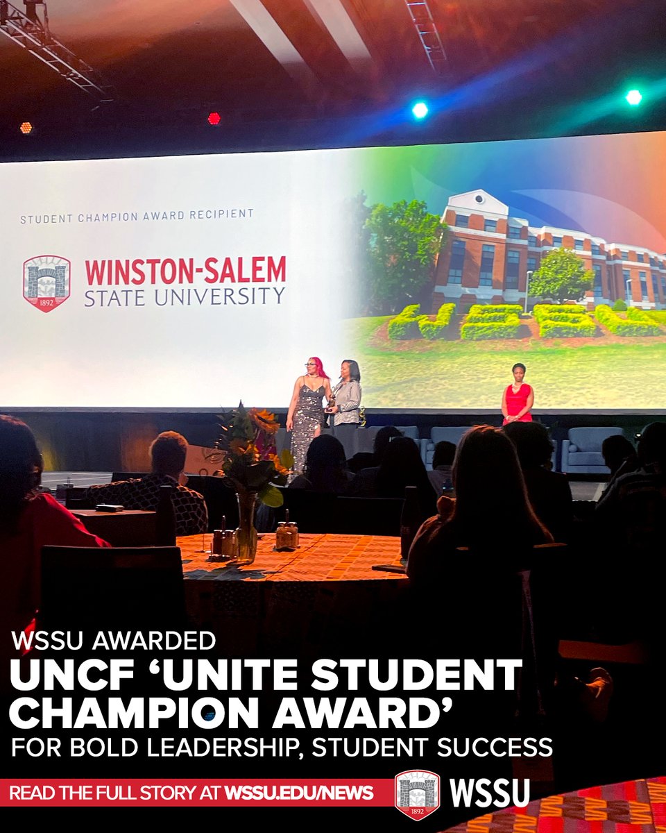 WSSURAMS's tweet image. WSSU has been named a recipient of the 2025 UNITE Student Champion Award, presented by the UNCF Institute for Capacity Building. This national recognition celebrates institutions that put students first.
#RamsTakeCharge | #StudentSuccess
Full story: bit.ly/46WbvBy