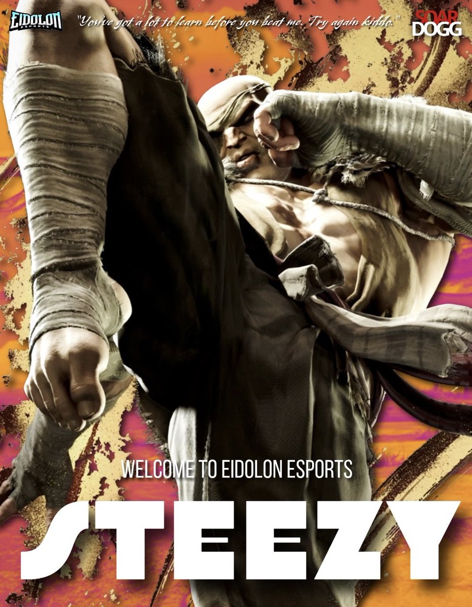 The Tiger has arrived!

We're excited to welcome <a href="/SteezyFGC/">Steezy</a> to the <a href="/EidolEsports/">Eidolon Esports</a> family! #EidolUS

Be sure to send them a Follow to stay updated!

🎨: <a href="/KARMENSAMA/">EDLN | T4T | KARMENSAMA @ OPEN EMERGENCY COMMS</a>