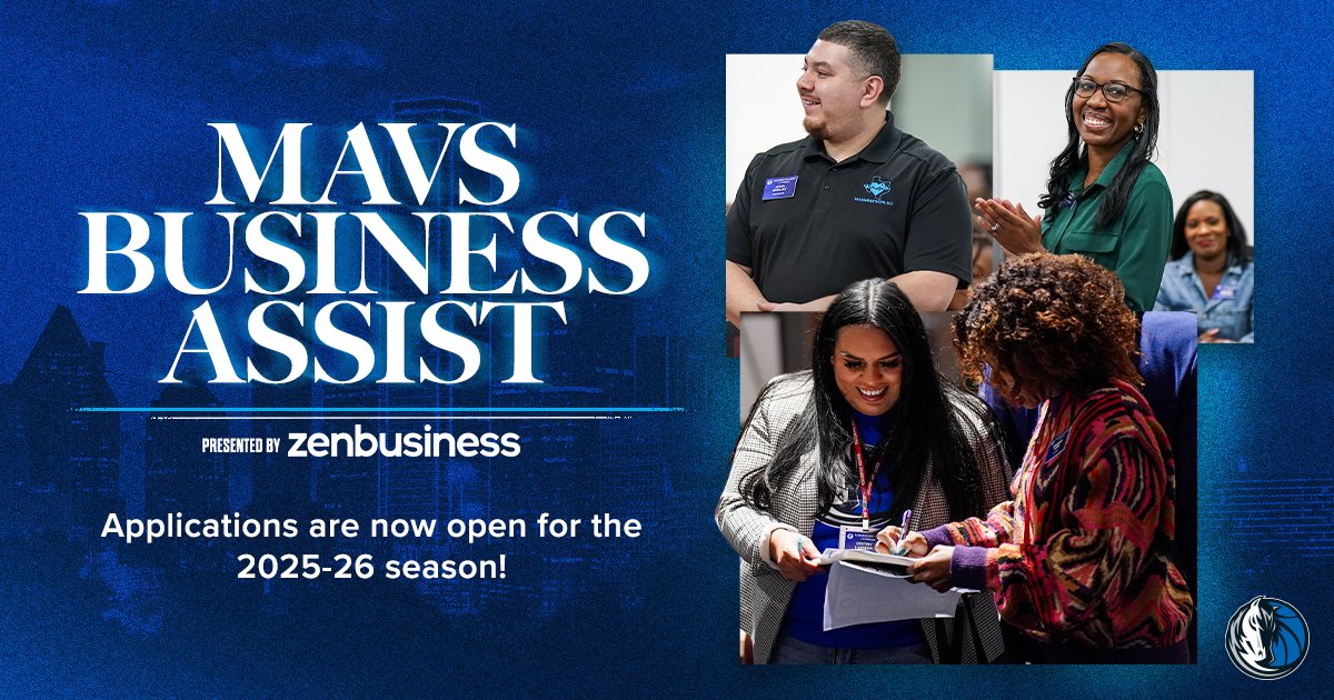 MavsOffCourt's tweet image. 📣 DFW entrepreneurs, don’t miss out! Apply for the Mavs Business Assist program by July 30 for free tools and support to grow your business!
Click here to apply now: Mavs.com/MBA 🔗
@ZenBusinessInc // #MFFL