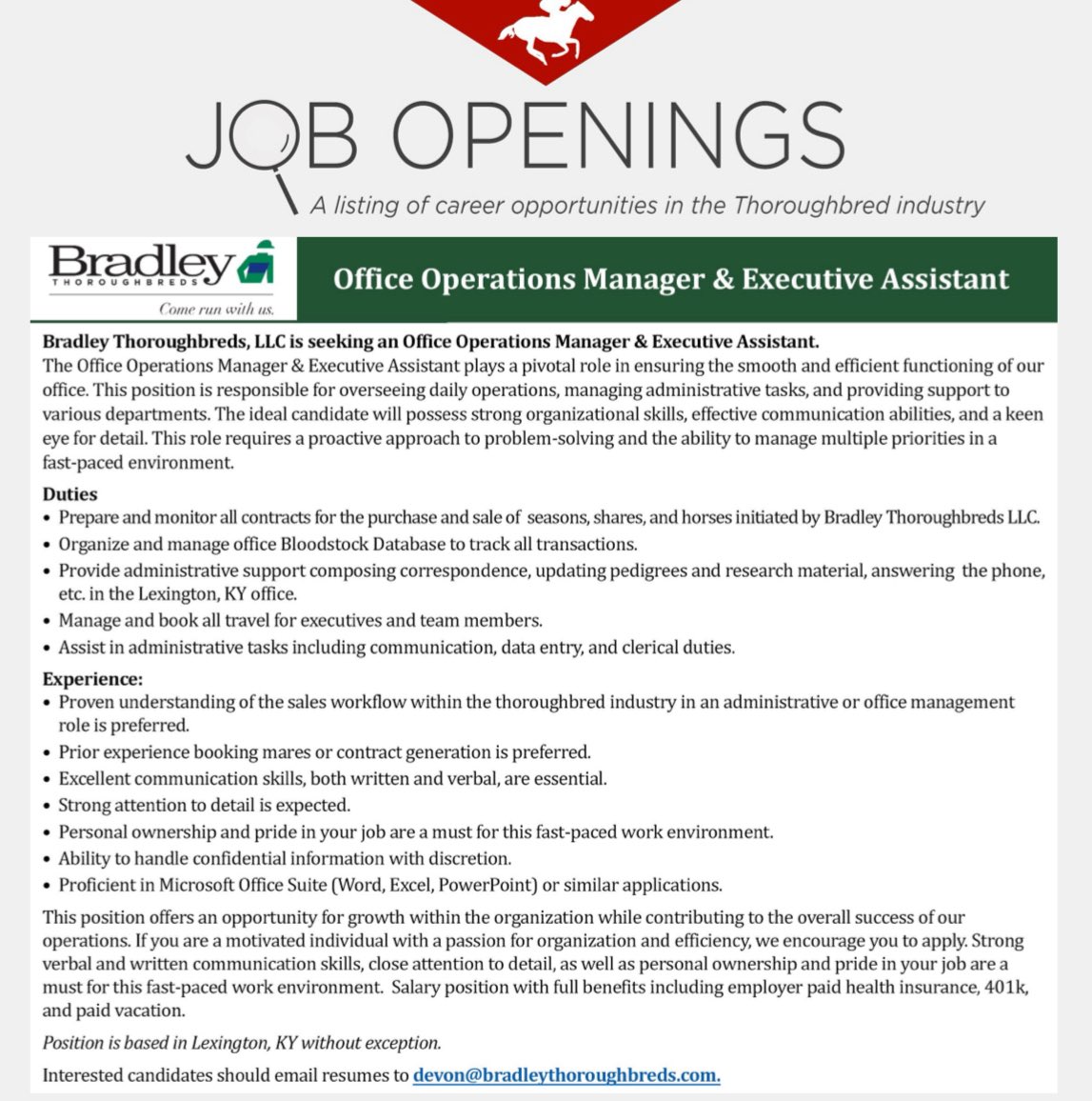 theTDN's tweet image. 📣 @BradleyTBs is hiring an Office Operations Manager & Executive Assistant.
Learn more: thetdn.com/careers