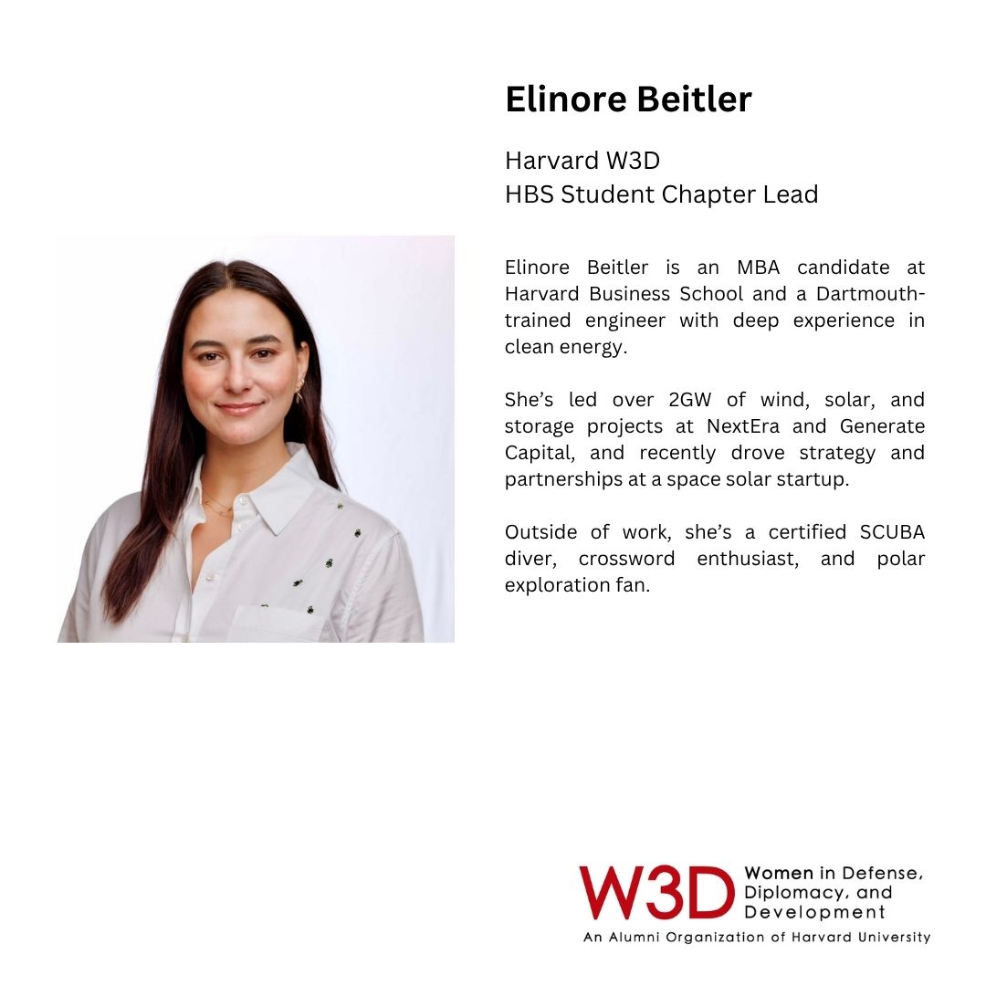 Harvard W3D is excited to announce Elinore Beitler as the new HBS Student Chapter Lead ✨ 

Welcome to the team, Elinore! 🚀