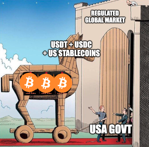 jpmayall's tweet image. The GENIUS Act opens the door for Tether and Circle to bring USDT and USDC into the global market, which will help export Yankee inflation and boost demand for U.S. Treasury bonds, but there’s one asset that will benefit the most.