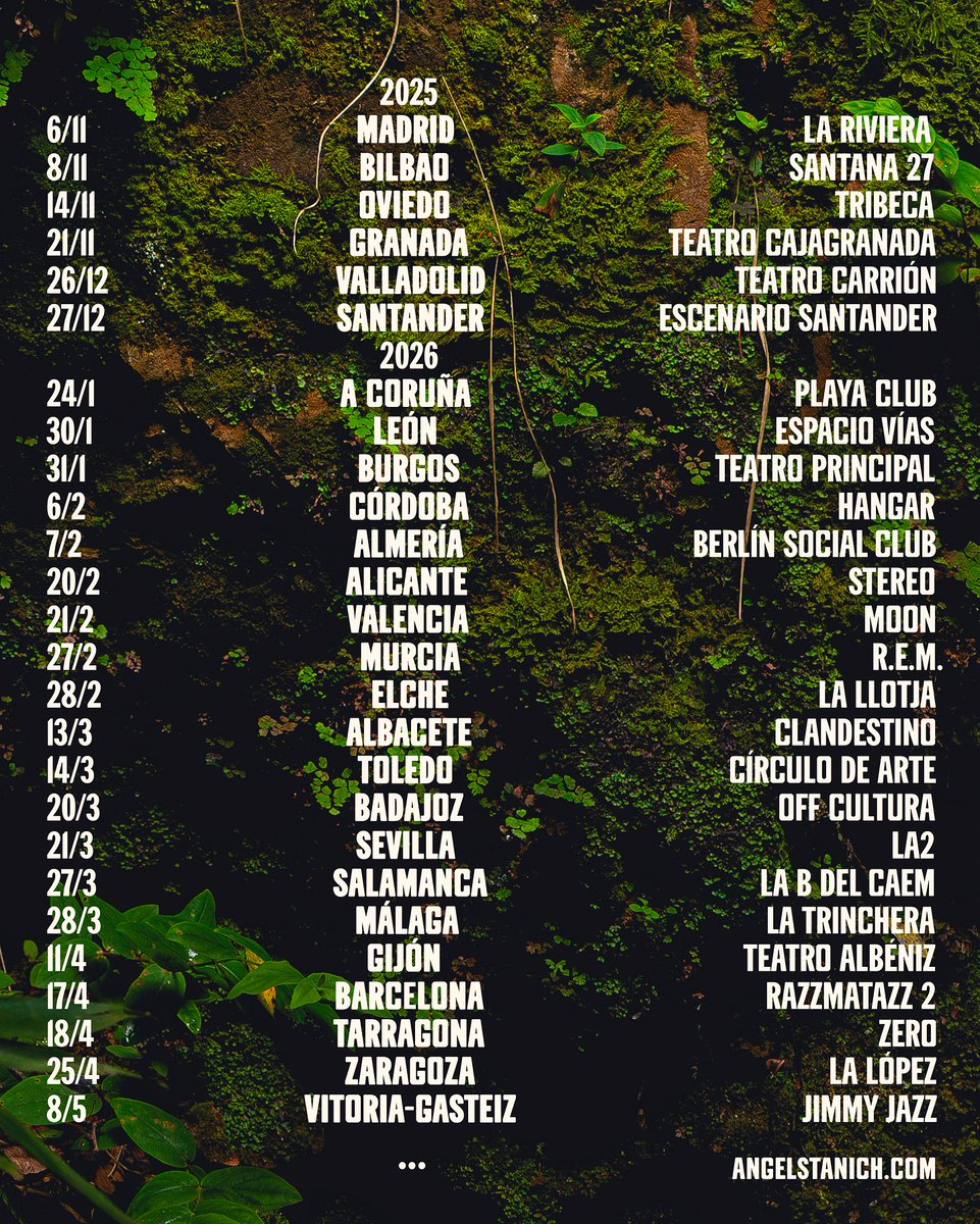 Ultrasonicos1's tweet image. Dentro de una gira aún sin nombre, @angelstanich recalará el 8 de noviembre en el 20 aniversario de la @FeverClubBilbao, siendo su segunda fecha de una intensa gira por las salas más importantes de nuestro país.
lc.cx/qyEjws